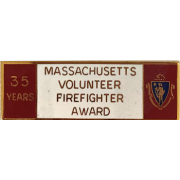Blackinton Massachusetts 35 Year Volunteer Firefighter Award A9848-C