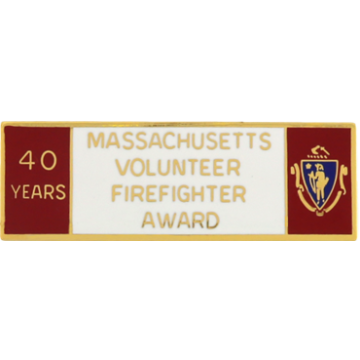 Blackinton Massachusetts 40 Year Volunteer Firefighter Award A9848-D