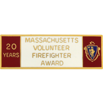Blackinton Massachusetts 20 Year Volunteer Firefighter Award A9848