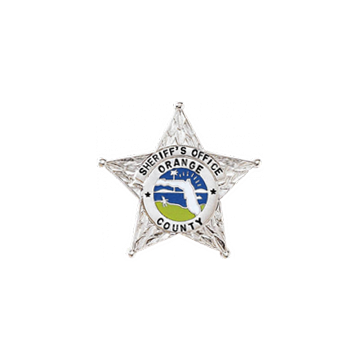 Blackinton B2243 5-Point Florida Star Badge w/ Circular Panel (Small Badge)