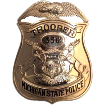 Blackinton Michigan State Police Badge B2510