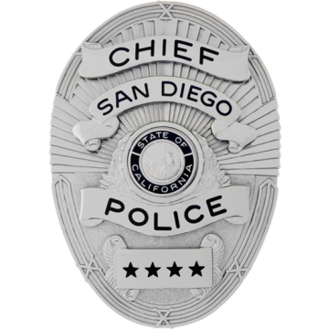 Large Oval Badge with Four Applied Panels, Sun Rays, and Seal