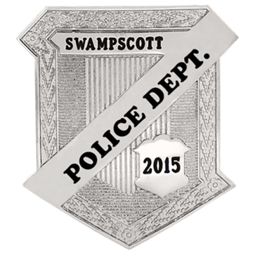 Blackinton B3399 Shield Badge with Diagonal Panel