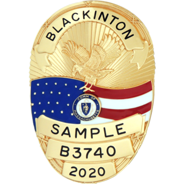 Blackinton B3740 Oval Badge with Eagle and Flag