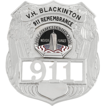 Blackinton B3826 Commemorative 9/11 Anniversary Badge With Angel Wings