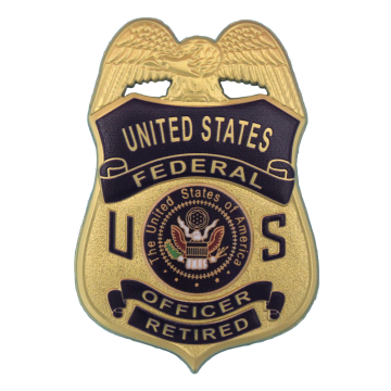 Blackinton FlexBadge United States Federal Officer Retired