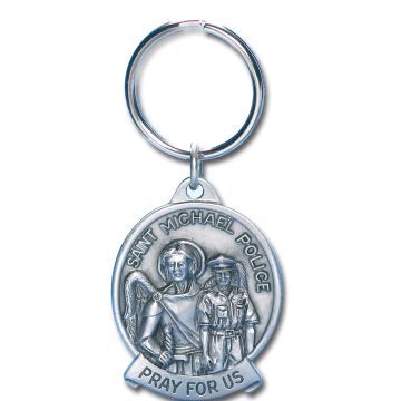 1 Sided St. Michael Keychain