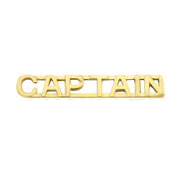 Smith & Warren C502_CAPTAIN Captain Lettered Collar Insignia