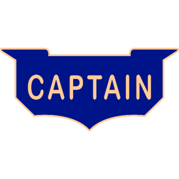 Smith & Warren C506E_CAPTAIN Enameled Captain Title Panel Pin