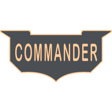 Smith & Warren C506E_COMMANDER Enameled Commander Title Panel Pin