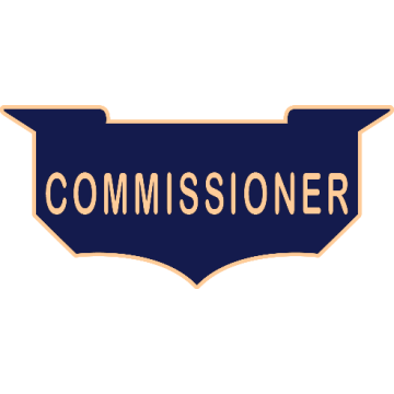 Smith & Warren C506E_COMMISSIONER Enameled Commissioner Title Panel Pin
