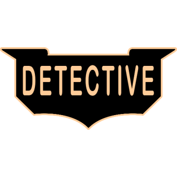 Smith & Warren C506E_DETECTIVE Enameled Detective Title Panel Pin