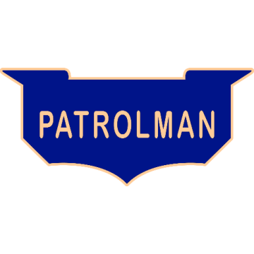 Smith & Warren C506E_PATROLMAN Enameled Patrolman Title Panel Pin