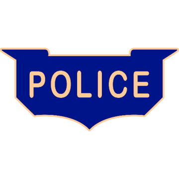 Smith & Warren C506E_POLICE Enameled Police Title Panel Pin