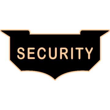 Smith & Warren C506E_SECURITY Enameled Security Title Panel Pin