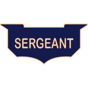 Smith & Warren C506E_SERGEANT Enameled Sergeant Title Panel Pin