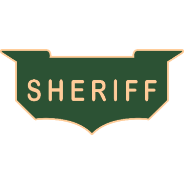 Smith & Warren C506E_SHERIFF Enameled Sheriff Title Panel Pin