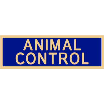 Smith & Warren C516E_ANIMAL_CONTROL Enameled Animal Control Title Panel