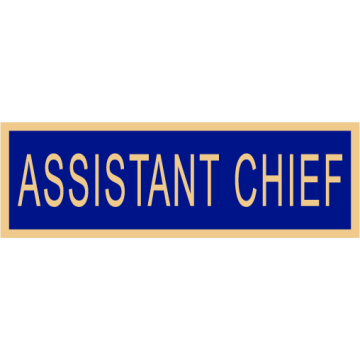 Smith & Warren C516E_ASSISTANT_CHIEF Enameled Assistant Chief Title Panel