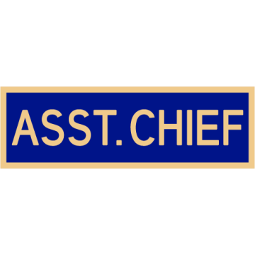 Smith & Warren C516E_ASST_CHIEF Enameled Asst. Chief Title Panel