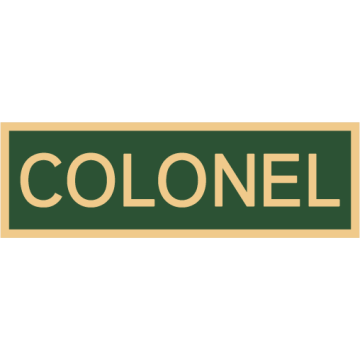 Smith & Warren C516E_COLONEL Enameled Colonel Title Panel