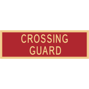 Smith & Warren C516E_CROSSING_GUARD Enameled Crossing Guard Title Panel