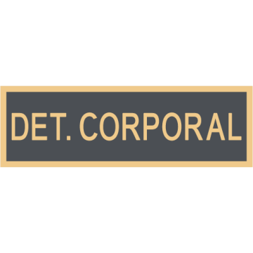 Smith & Warren C516E_DET_CORPORAL Enameled Detective Corporal Title Panel