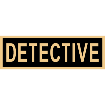 Smith & Warren C516E_DETECTIVE Enameled Detective Title Panel