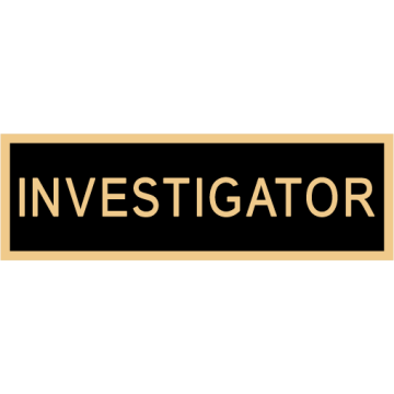 Smith & Warren C516E_INVESTIGATOR Enameled Investigator Title Panel