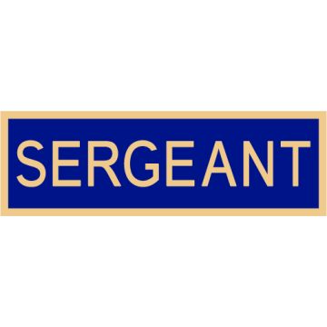 Smith & Warren C516E_SERGEANT Enameled Sergeant Title Panel