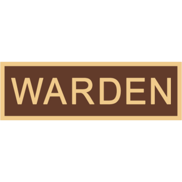 Smith & Warren C516E_WARDEN Enameled Warden Title Panel