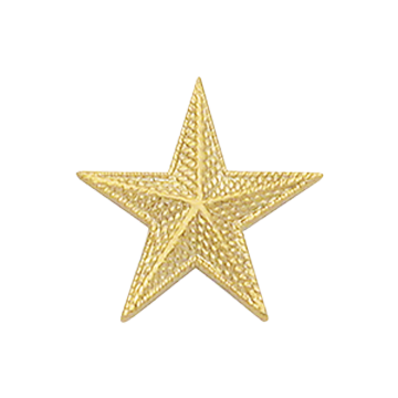 Smith & Warren C518F One Embossed Star - 3/4" Height (Individual)