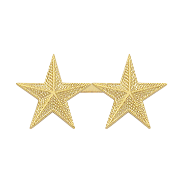 Smith & Warren C519F_2 Two Embossed Stars - 5/8" Height (Individual)