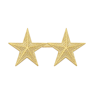 Smith & Warren C520F_2 Two Embossed Stars - 1/2" Height (Individual)