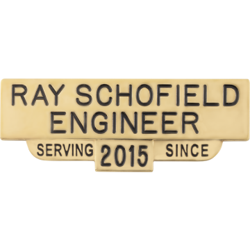 Smith & Warren C602L_2L Nameplate - Two Lines - 3" x 1.125"