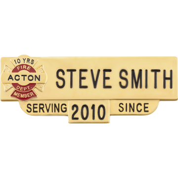Smith & Warren C602L_M1908MEM Fire Department Member Nameplate