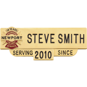 Smith & Warren C602L_M1908VRE Volunteer Fire Department Service Nameplate
