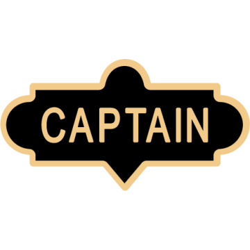 Smith & Warren C624_CAPTAIN Large Captain Enamel Panel Lapel Pin