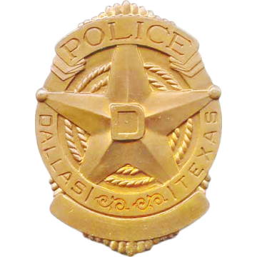 Smith & Warren Dallas Police Breast Badge with Scroll