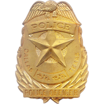 Smith & Warren Dallas Police Hat Badge with Scroll
