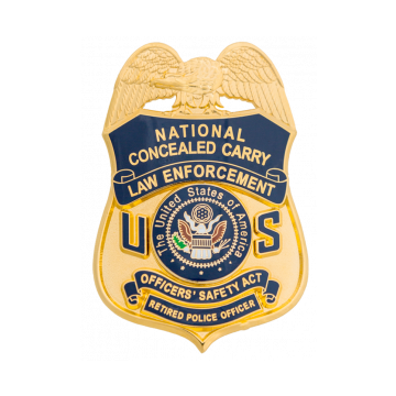 National Concealed Carry Retired Police Officer Badge EP-156