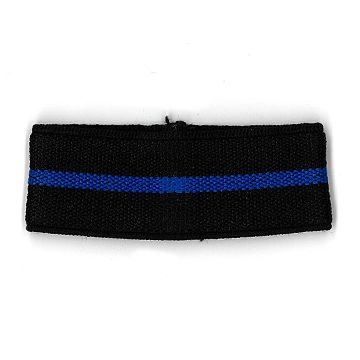 Thin Blue Line Mourning Band For Badges (Black)