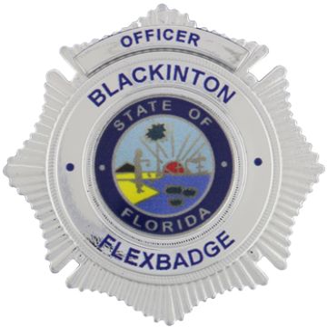 Blackinton FlexBadge FLX1009-EO Round Sunburst Badge with a Circular Panel