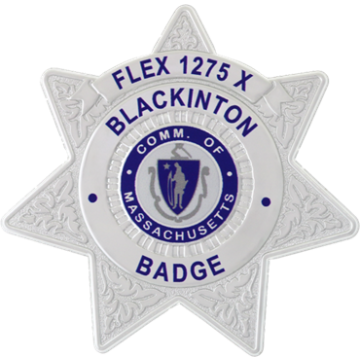 Blackinton FlexBadge FLX1275-X - 7 Point Decorative Star Upside Down Version (3" x 3-1/16")
