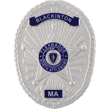 Blackinton FlexBadge FLX1674-RSA Oval Badge with 5-Point Star