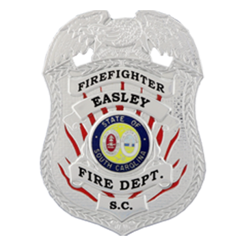 Blackinton FlexBadge FLX3032-DE Shield With Flames in the Background
