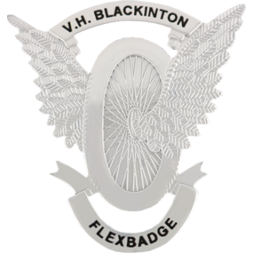 Blackinton FlexBadge FLX949 Motorcycle Wheel Wings