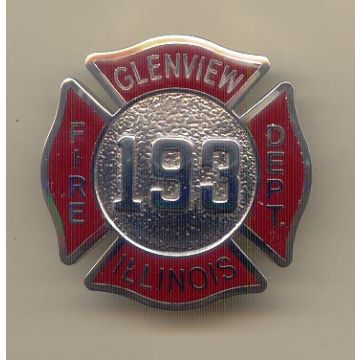 Glenview Fire Custom Firefighter Hat Badge
