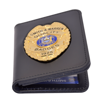 Smith & Warren Book Style Double ID Case With Outside Badge Mount (Duty Leather)