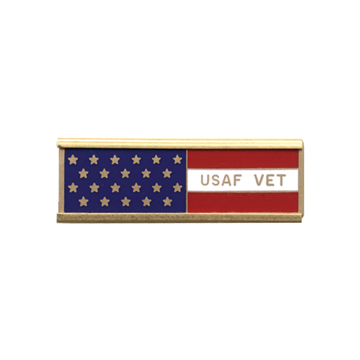 Blackinton American Flag Air Force Vet Commendation Bar-Gold